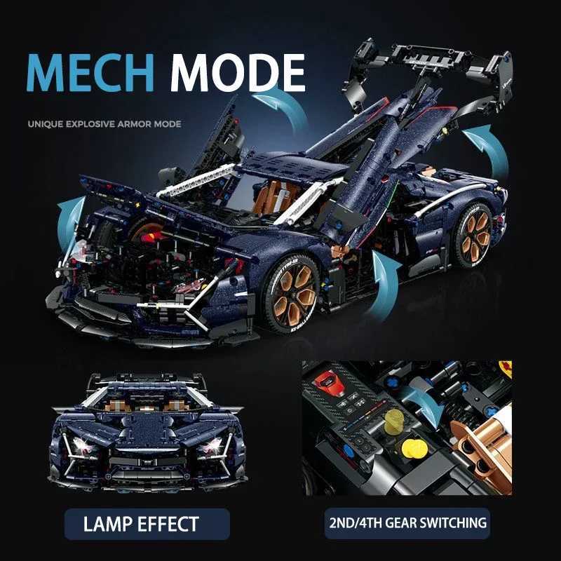 Technical e Racing Sport Car Building Block Ci Mechanical Speed Vehicle Model Brick Toys For Children Birthday Gift MOC C251203