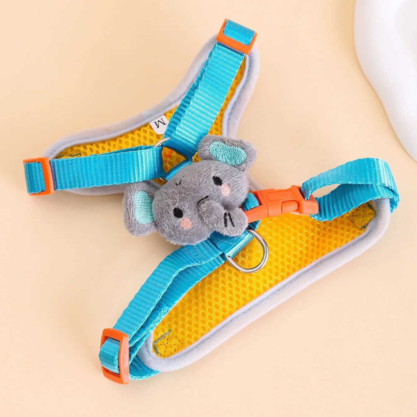 Cat Leash Cute Little Yellow Duck Anti-breakaway Vest Style Adjustable Pet HarnessT250318