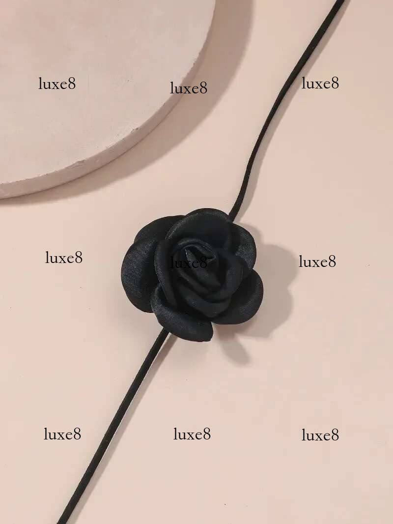 Rose wer Clavicle Chain Necklace for Women 4 Colors Gothic Ladies Korean Fashion Adjustable Sexy Rope Choker Y2K Accessories