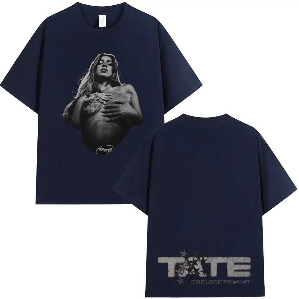 Tate McRae so close to 2025 album Merch T-shirt mens Harajuku short sleeved T-shirt cotton casual T-shirt streetwearXJ250318