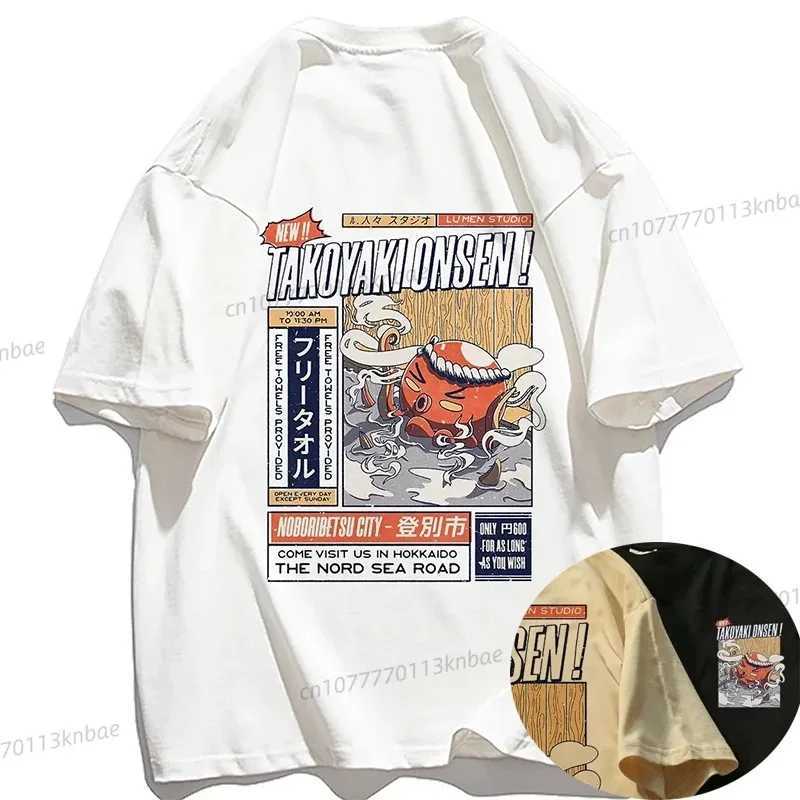 Retro Japanese kanji cartoon fun graphic T-shirt Kawaii clothing street clothing oversized khaki top 2024 summer large Harajuku topXJ250318