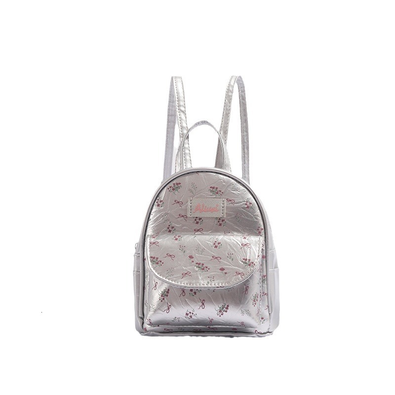 2025 Summer New Shiny High quality Backpack Fashion Designer Niche Western Style Mini Pink Flower Outdoor Waterproof Backpack Women s Handbag Storage 
