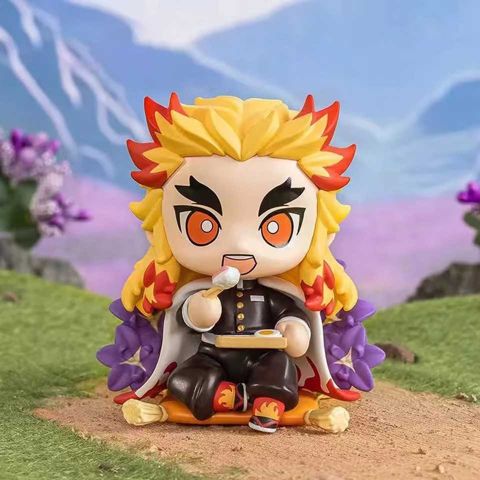 Demon Slayer Blind Box Agatsuma Zenitsu Figure Kamado Nezuko Suprise Box Kyoujurou Model Collection Desk Ornament Toy Kid GiftT250318