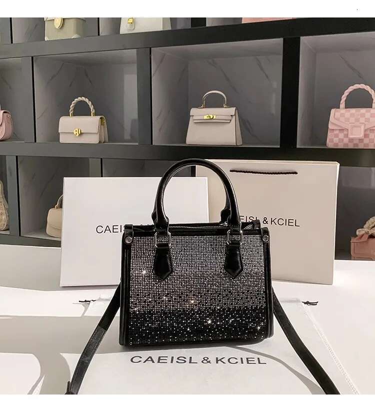 High Quality Glitter Shiny Dias Women's Handbag Large Capacity Tote Fashion Shoulder Messenger Lady Purse Casual Bag