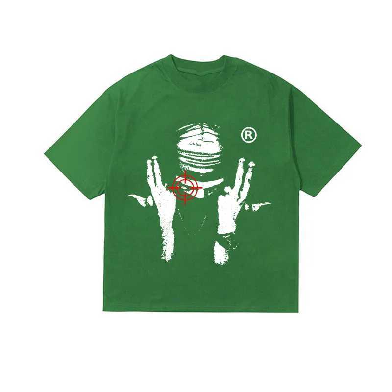 Retro Y2K Cotton T-shirt Harajuku Graphic Print Grunge Goth Casual Top Punk Oversized Short Sleeve T-shirt Hiphop Streetwear TeeT250318