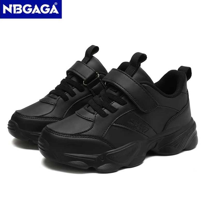 Childrens fashionable sports shoes breathable black school walking shoes non slip boys and girls casual running sports shoes W250318