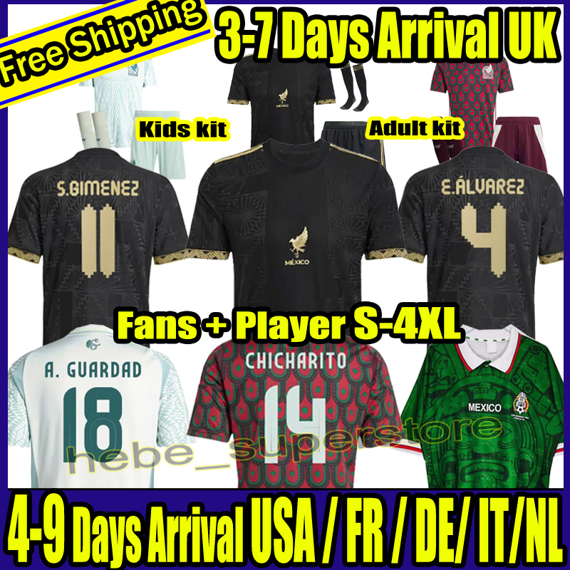 MexicoS 2024 2025 Gold Cup America Copa soccer jersey H.LOSANO GUARDADO CHICHARITO G DOS SANTOS CUP football shirt men kids sets uniform camiseta de futbol Retro shirt