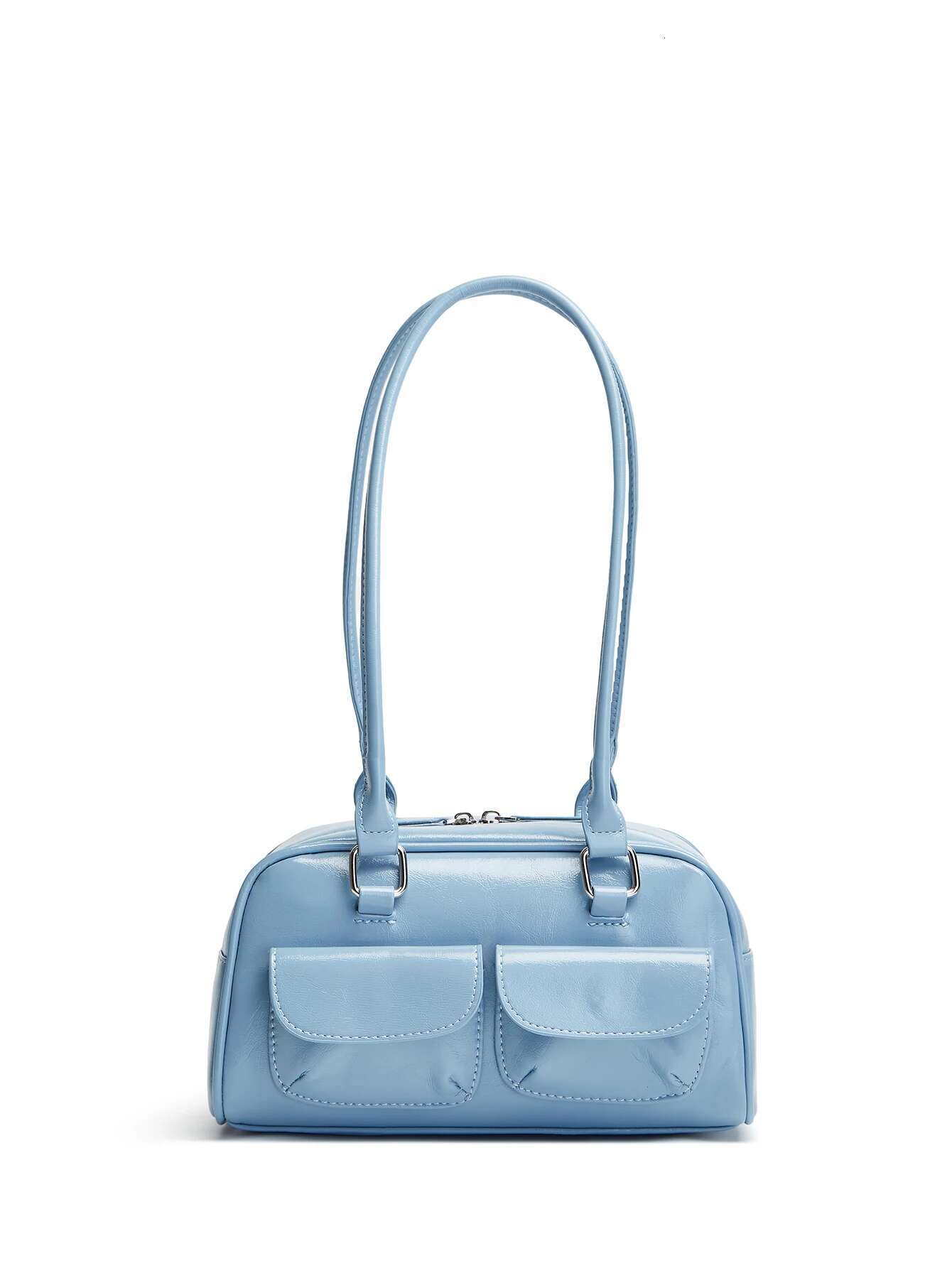 Trendy Street Standoil Korea Designer Bowg Box Handbag For Women Boston Tote Pu Leather Bag Female Accessory