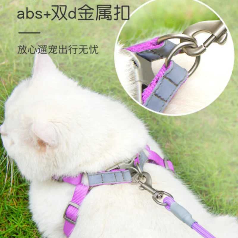 Hot Sanrios pet vest style towing rope Kawaii Kuromi cartoon cat and dog out strap out glowing anti loss rope fashion newT250318