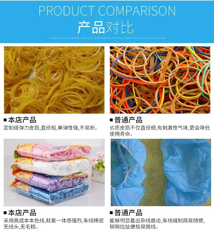 Blue shoe dust cover anti slip disposable floor protector No1 100 pieces for cleaning 250318