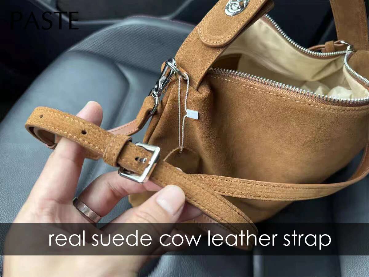 Simple Autumn Winter Colletion Grey Brown Roomy Big Boston Tote Soft Matte Suede Cow Leather Women's Handbag Shoulder Bag