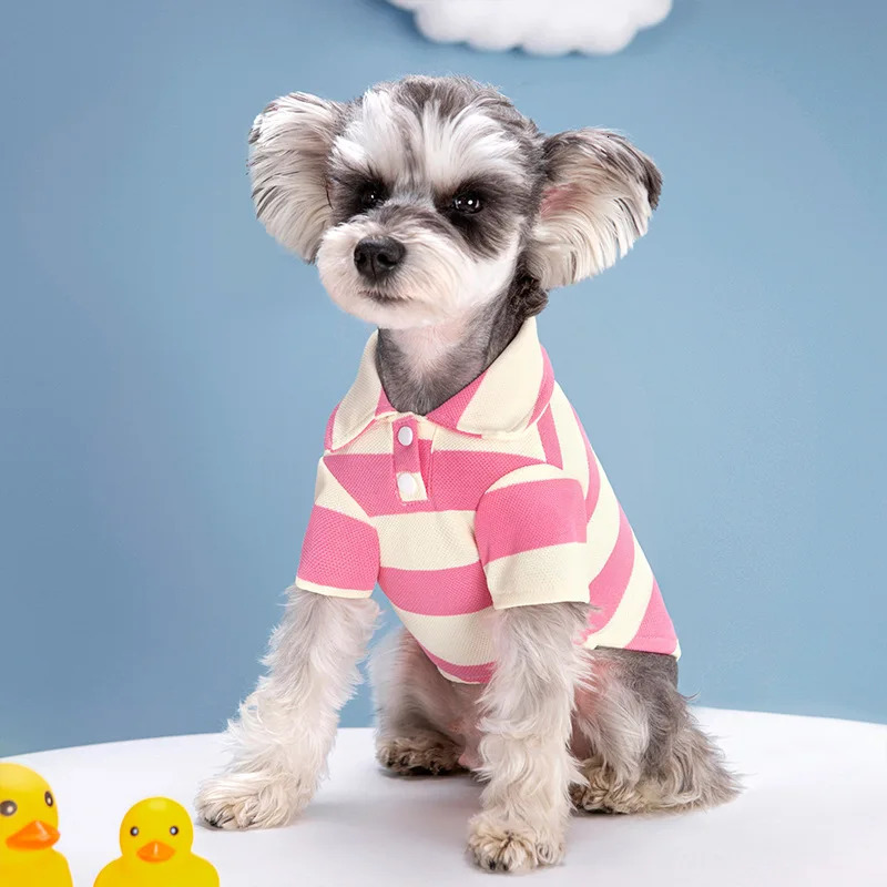 Pet dog polo shirt summer clothing casual small cat Tshirt Chihuahua puppy Yorkshire 250318