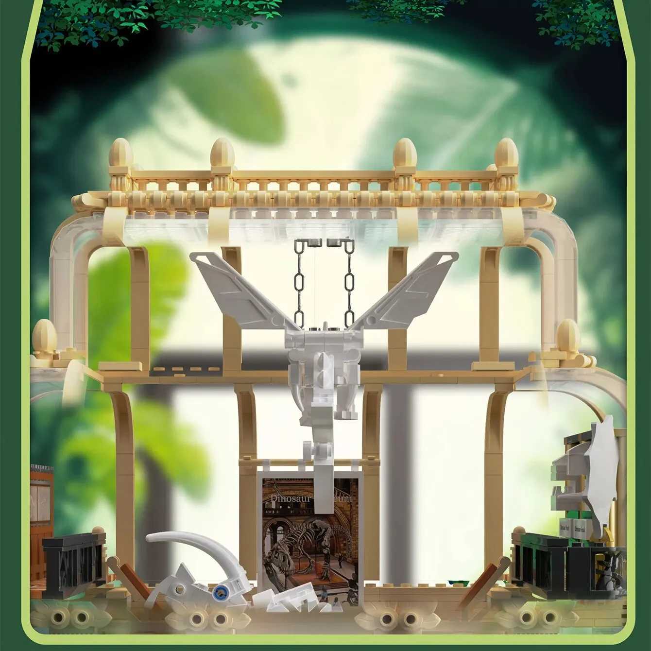 2788 pieces of dinosaur museum building blocks creative Ci street view dinosaur hall MOC model DIY building blocks boys toys children holiday giftsXJ2