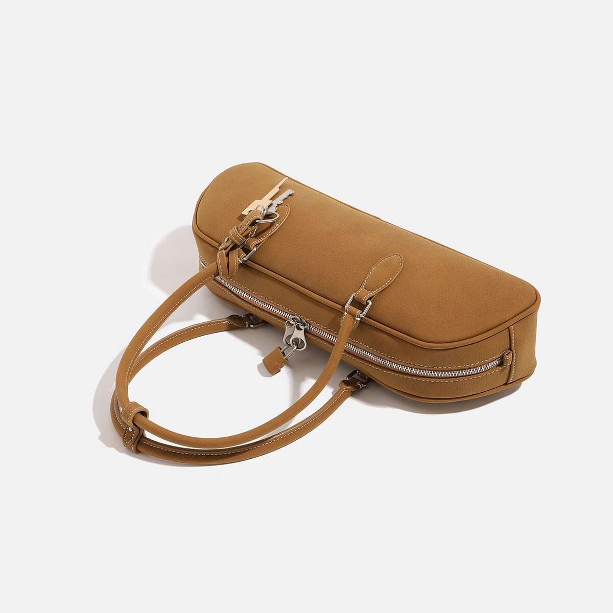 Faux Suede Large Capacity Key Decoration Bags For Women Designer Handbag And Purse 2025 New In Vintage Underarm Shoulder