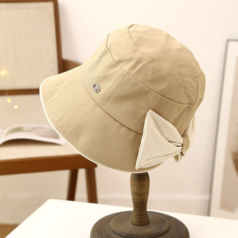 2024 new spring summer Korean version bow fisherman with small face and for women's outdoor sun protection hat