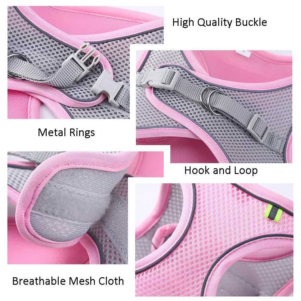Cat Strap Set Adjustable Dog Collar for French Bulldog Strap Vest Puppy Chihuahua Pet Outdoor Walking Lead StrapT250318
