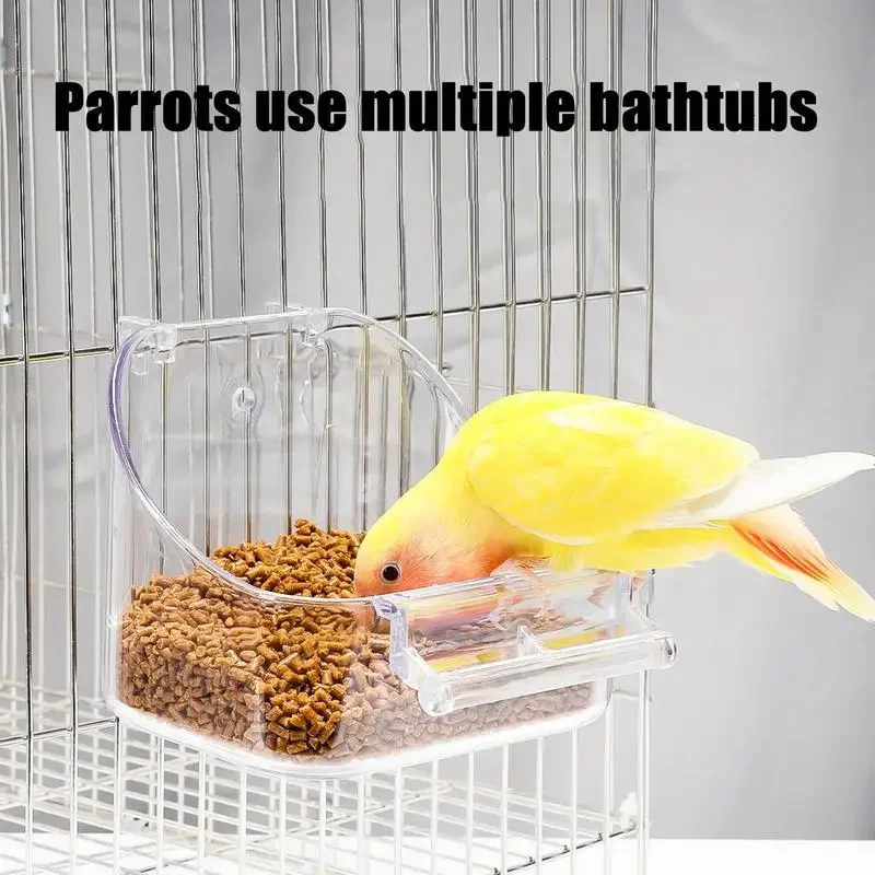 Bird cage parrot bathtub bird bath comfortable thick suitable for parrots and small birds 250318