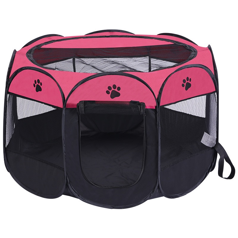 Pet Portable Foldable Pet Playpen, Dog Playpen Indoor/Outdoor - Ideal for Puppies, Cats, Rabbits - Removable Zipper & Collapsible Travel Bowl