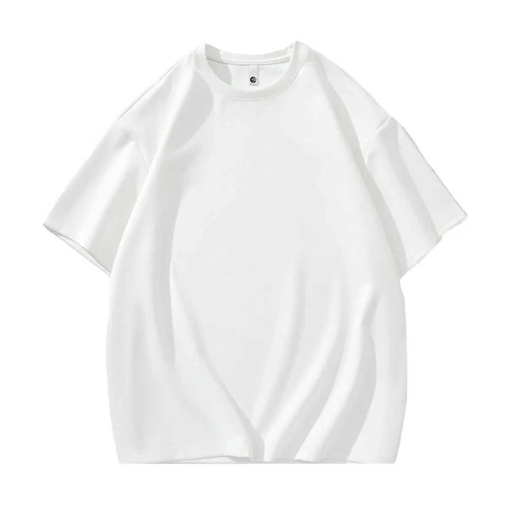 Mens suede short sleeved retro loose T-shirt womens casual oversized T-shirt O-neck retro Harajuku top T-shirt new 2023T250318