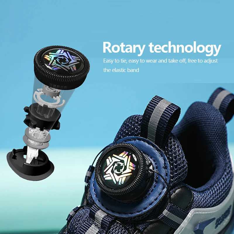 Childrens fashionable sports shoes boys running casual shoes comfortable mesh outdoor childrens casual tennis lightweight sports shoes W250318