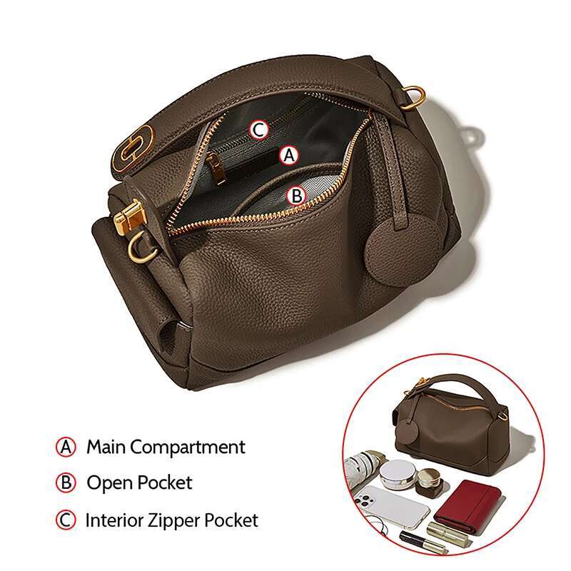 FOXER Lady Design Cowhide Shoulder Bag High Quality Women Small Handbag Brand Genuine Leather Tote Stylish Female Crossbody Bags