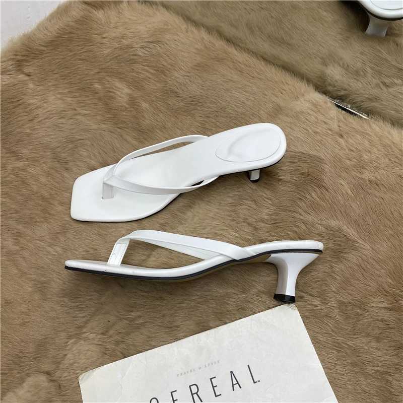 Bailamos 2021 Warm Beach Flip Shoes Womens Elegant Summer Slide Low Heel Slide Exterior Wall Slide New Sandals Y250317