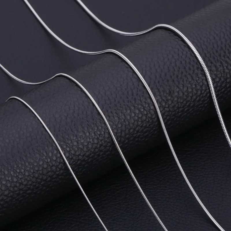 1.2mm silver stainless steel snake bone chain necklace suitable for women simple chain necklace titanium steel jewelry fashion gift W250318
