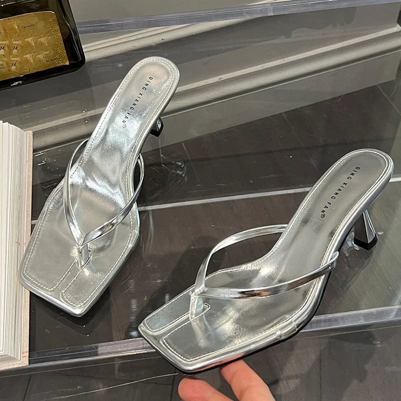 Female Summer Sexy Heels Sandals Slides Ladies Shoes Fashion Women Pumps Flip Flops High Heels Slippers Shoes 250317