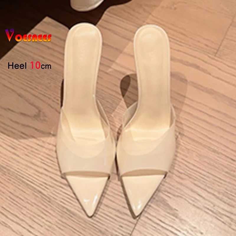 Ladies Fi leopard print Pointed Toe slider 2025 summer Mes shoes 10CM thin high elegant textured suede sandals Y250317
