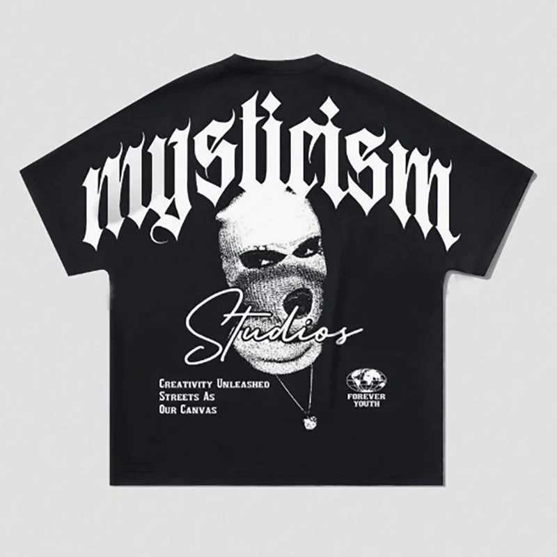 Mens Fashion Loose Comfortable Soft Short Sleeve American Retro Style Round Neck T-shirt Street Wear New Y2K TopT250318