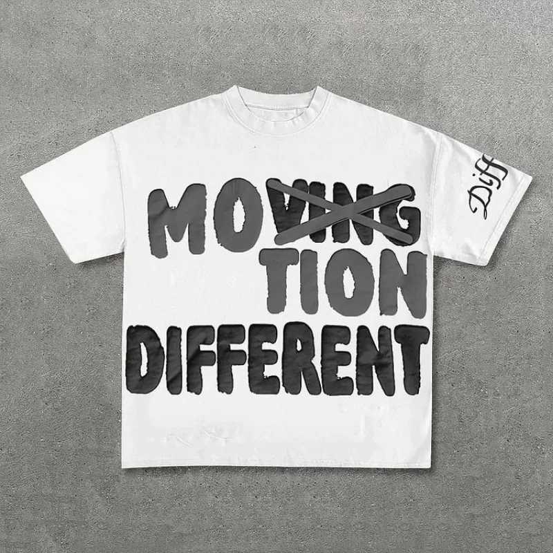 Retro sports with different patterns 100% pure cotton short sleeved T-shirt for men Y2K short sleeved oversized T-shirt for women womens topT250318