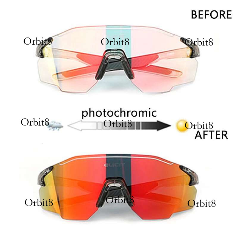 ELICIT Cycg Glasses Photochromic Sunglasses Mountain Road Bicycle Eyewear MTB Bike UV400 Protection Goggles For Men Women