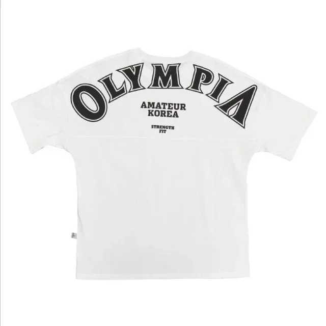 Olympia printed mens T-shirt sports top short sleeved running shirt training T-shirt loose oversized topT250318