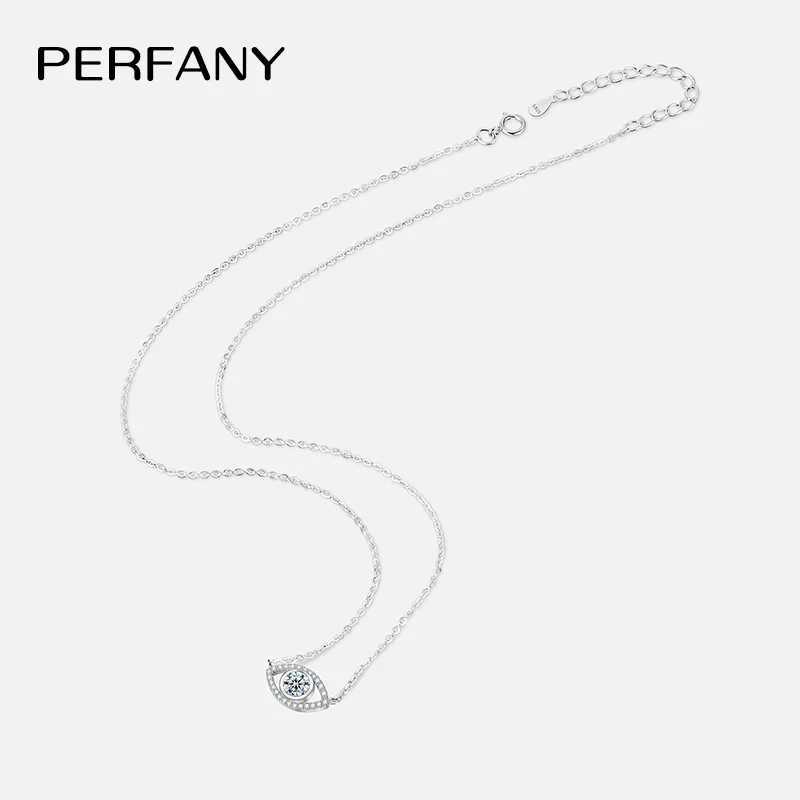 PERFANY 0.5CT Moissanite Necklace for Women S925 Pure Silver eye Pendant Laboratory Diamond Certified High-end Fashion Jewelry W250318