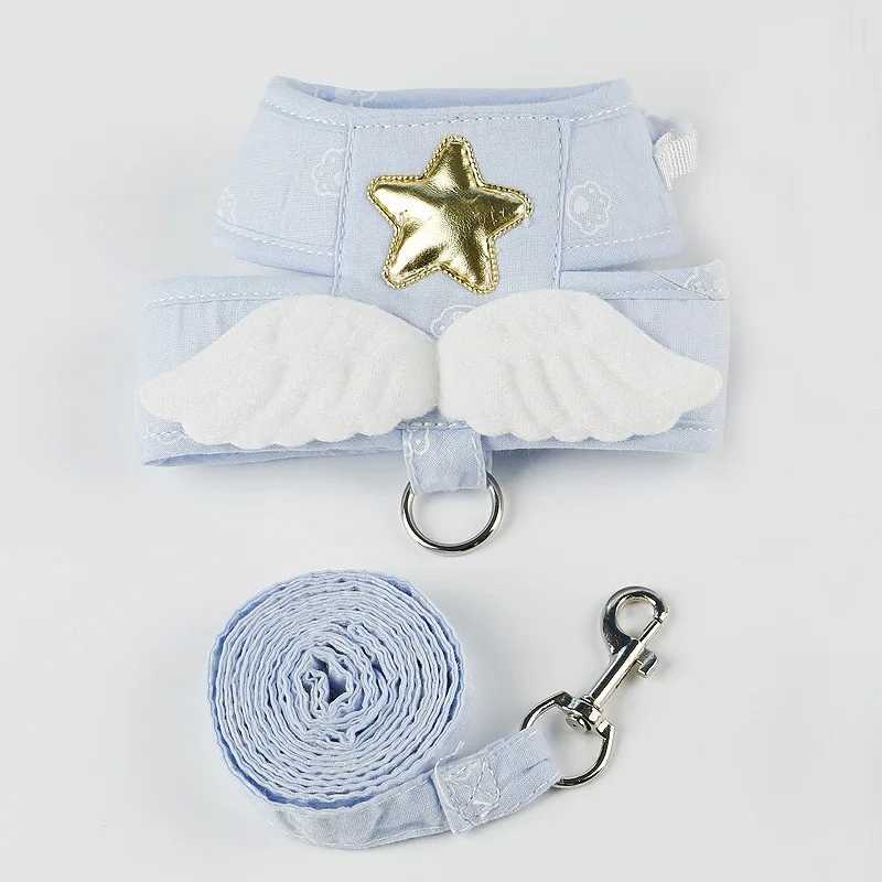 Cat and Dog Strap Necklace Pet Collar Accessories Kawaii Angel Wing Vest Strap Dog Personalized SuppliesT250319