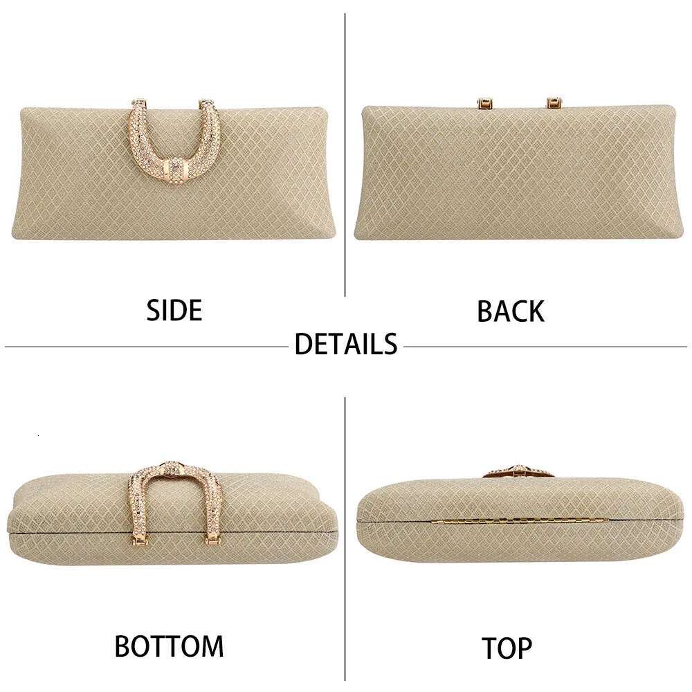 Evening For Women Fashion Gold Clutches And Purse Chain Shoulder Bags Handbags Banquet Glitter Clutch Sac A Main