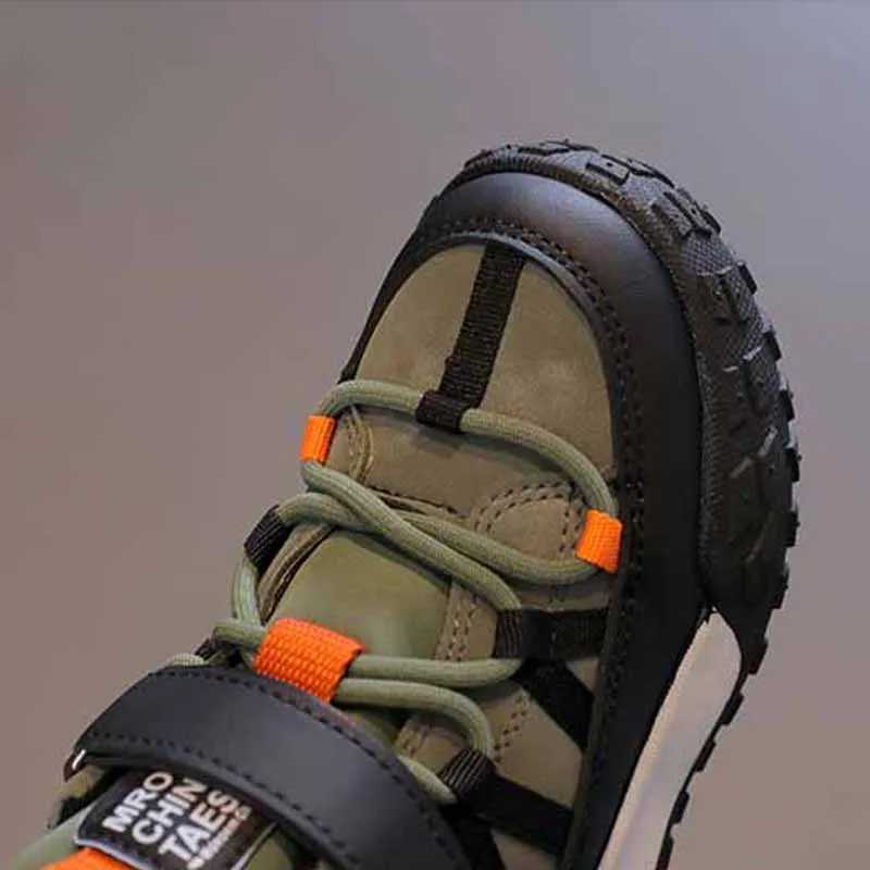 Childrens sports shoes autumn and winter boys sports shoes girls plush cashmere warm lining casual shoes Studnet shoes teenagers running apartments W2