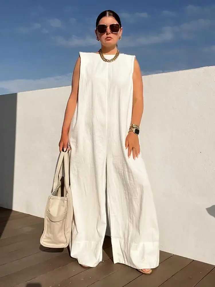 UOOZ Womens Wide Leg jumpsuit for women 2024 new summer fashion strapless solid color loose casual outdoor jumpsuit X250318