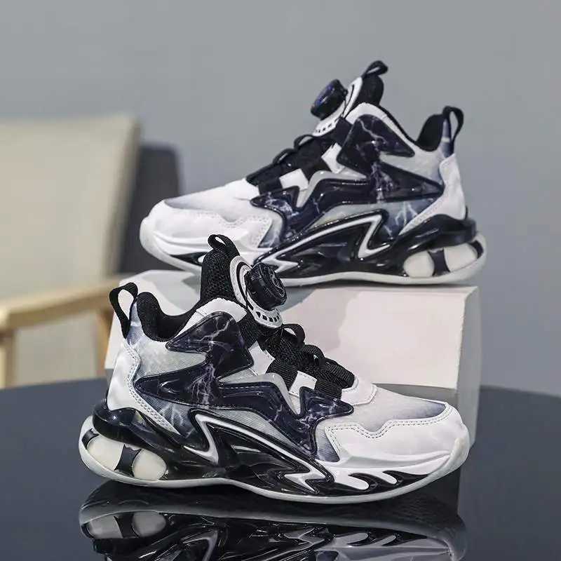 2025 New Boys Summer Basketball Shoes - Breathable Mesh Childrens Sports Shoes - Non slip Soft Bottom for Teenagers - Double Mesh Design W250318