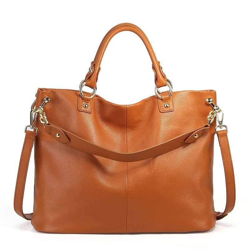 100% Genuine Tote Bags For Women Designer Ladies Soft Leather Shoulder Bag Large Capacity Female Handbags Purses