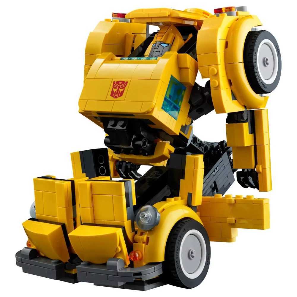 New yellow robot trucks cars toys building blocks DIY trucks modified cars childrens modified gifts W250318