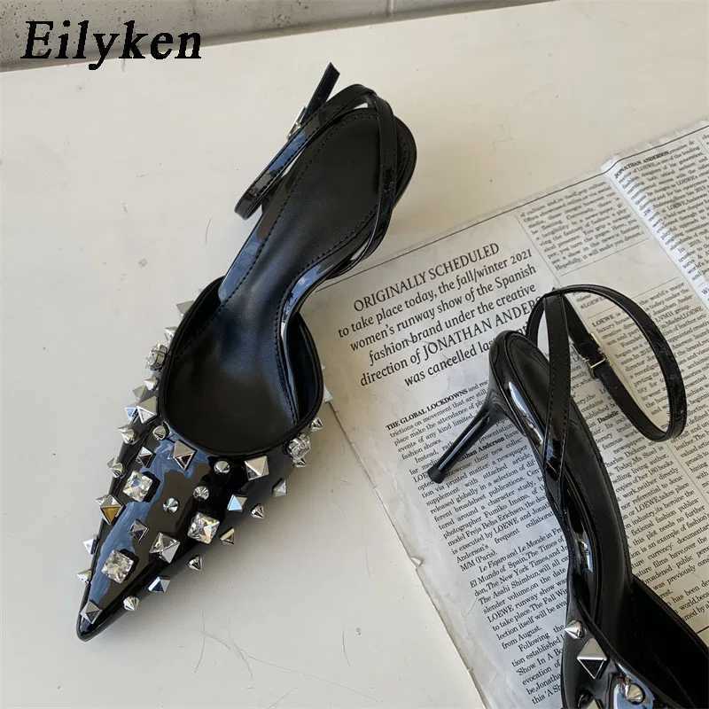 Eilyken Newly Design Pointed Toe Wen Pumps Sandals Sexy Buckle Stripping Party High H Fem Shoes Y250317