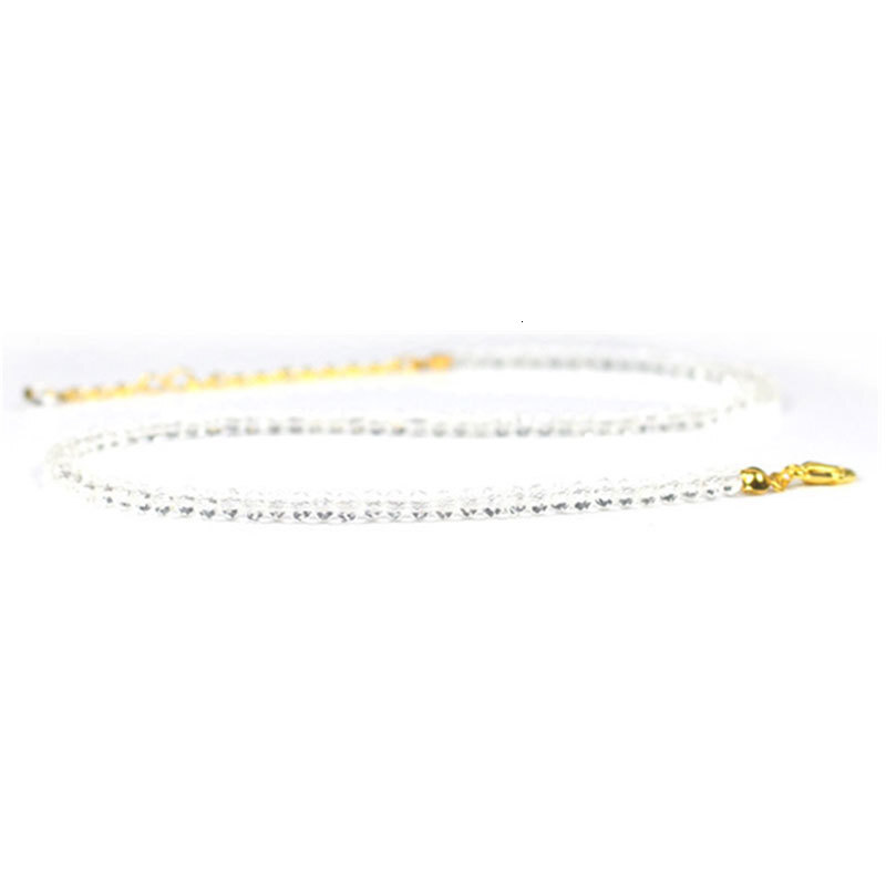 Black Crystal Glass Beaded Beaded Necklace for Women Fashion Choker Collarbone Chain Accessories