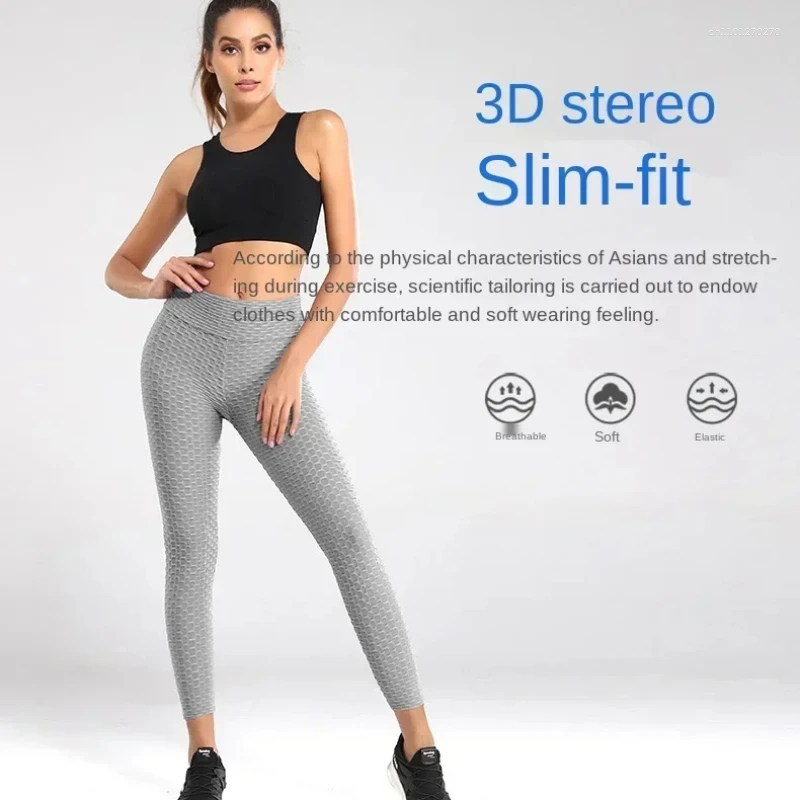 Women's Leggings Quick-drying Fitness Yoga Pants Pineapple Check Bubble For Women High Waist BuLift Tummy Control