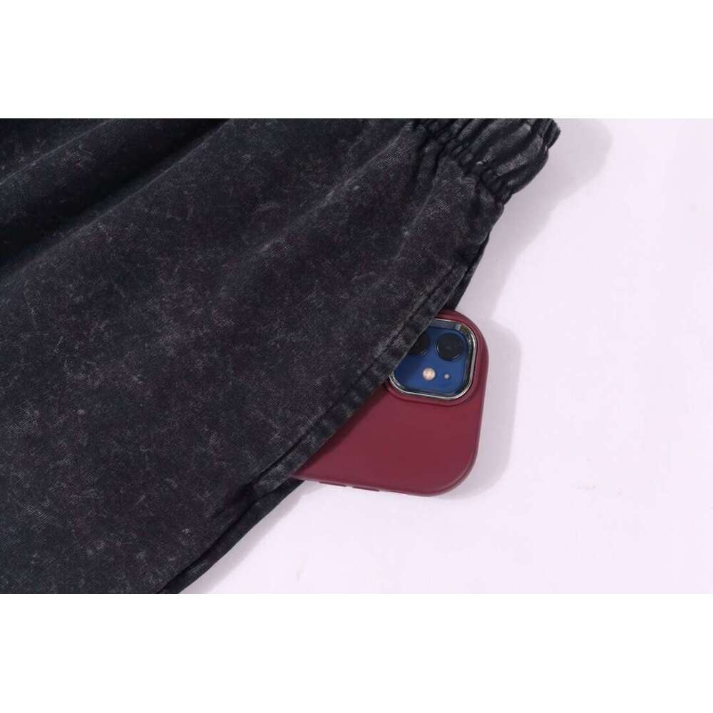 Spring and summer overseas leisure fashion washed and worn shorts, college style for men and women