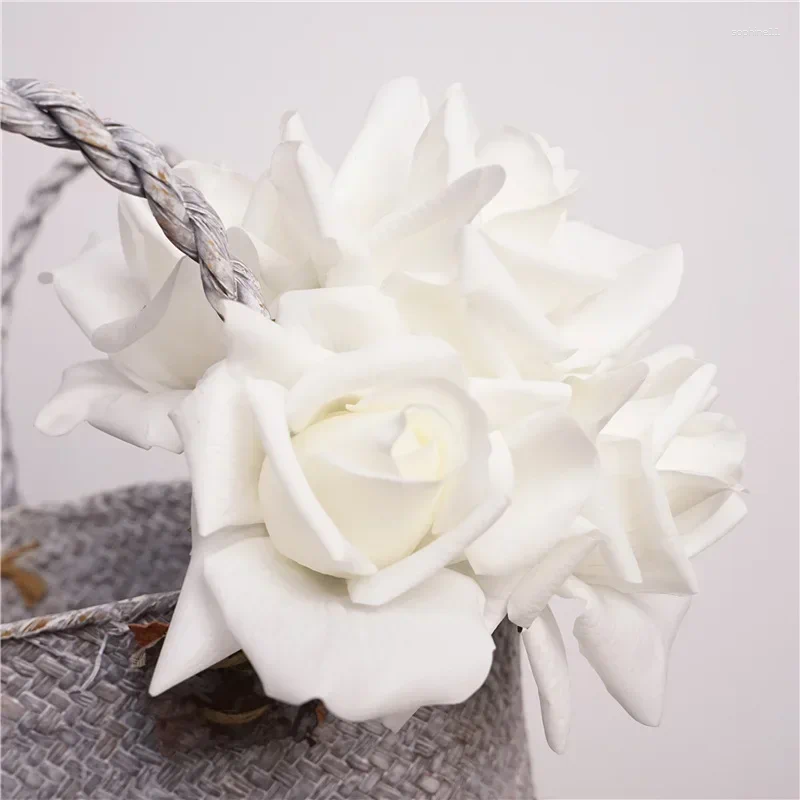 Update Decorative Flowers 10Pc Moisturizing Rose Real Touch Artificial Wedding Decor Flower Arrangement Bridal Bouquet Home Party Event