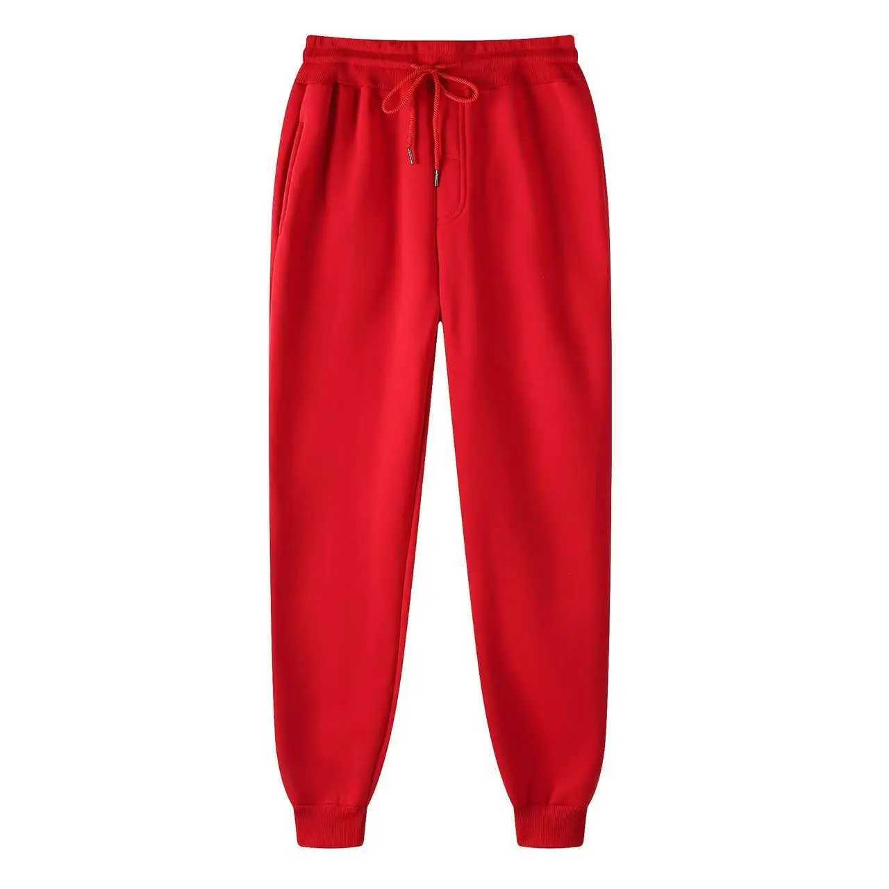 Mens casual pants autumn and winter wool sports pants mens running and athlete sports gym Trouser fashion solid color sports pants W250318