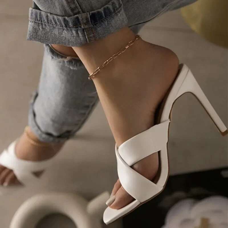 Women Fashion Pumps Ladies Sexy Leather Wedding Party Shoes Woman Office High Heels Female Dress Sandals Mujer Sapato Feminino