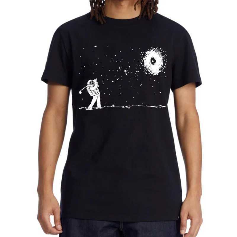 Summer Mens High Quality 100% Cotton Funny Astronaut Print T Shirt Loose O-neck Mens Shirt Short Sleeve T-shirt Male Tee TopsXJ250318