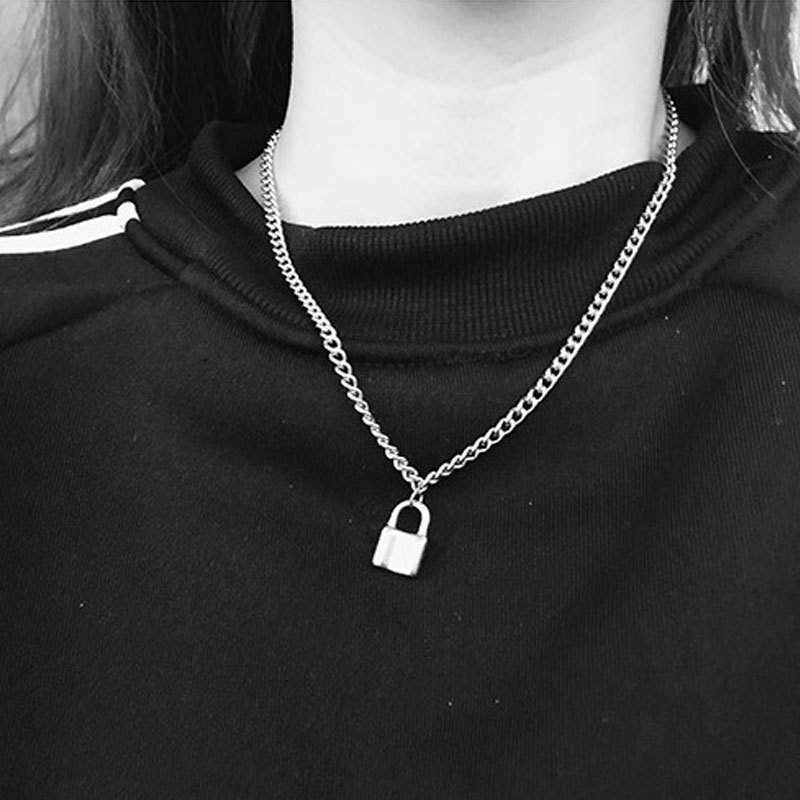Korean Ins Hollow Cross Pendant Necklace Female Dark Gothic Cold Wind Sweater Chain Jewelry